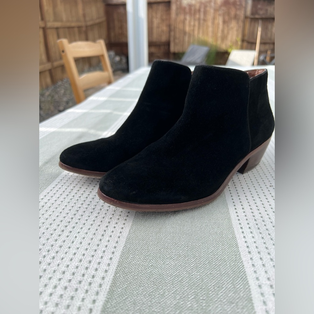 Sam Edleman Black Suede Ankle Booties
